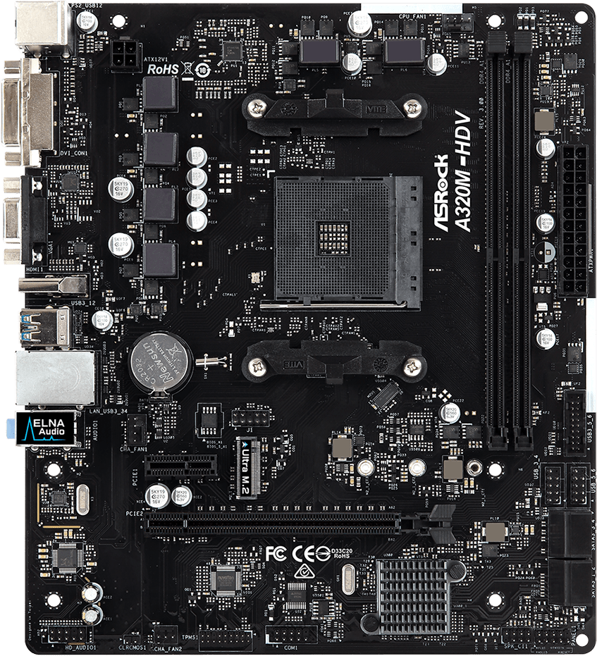 Asrock A320M-HDV R3.0 - Motherboard Specifications On MotherboardDB